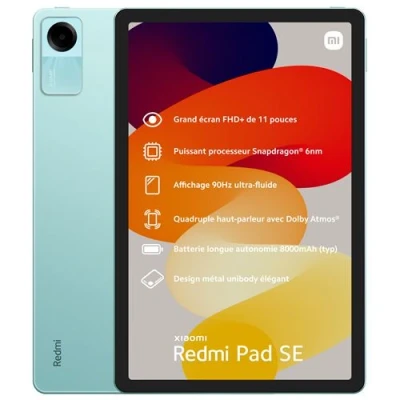 Image de Tablette Tactile Xiaomi Redmi Pad SE WiFi 11&quot; 256 Go Vert menthe