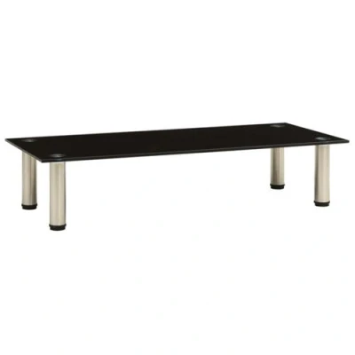 Afbeelding van vidaXL Tv meubel 80x35x17 cm gehard glas zwart