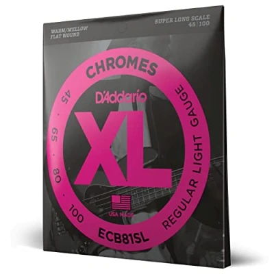 Afbeelding van D&#039;Addario ECB81SL Chromes Bass Regular Light 45 10 Super Longscale