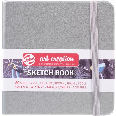 Afbeelding van Talens Art Creation Schetsboek Zilver 80 vellen 12x12cm