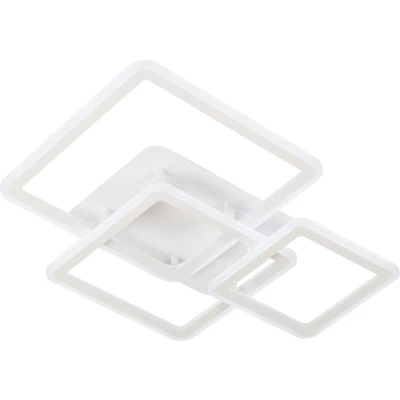 Afbeelding van Fischer &amp; Honsel Plafondlamp Gelder 1x LED 45 W + 4,5 RGB (incl.) Zand Wit met Satijn Acryl