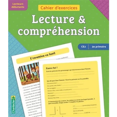 Image de Cahier d&#039;exercices lecture &amp; compréhension (CE2 3e primaire) (vert bleu)