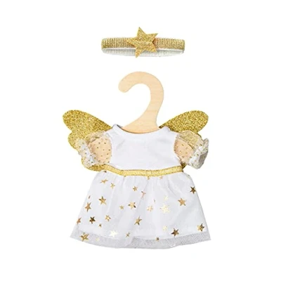 Afbeelding van Heless Babypoppenkleding Engelenjurk 20 25 Cm Wit/goud 2 delig