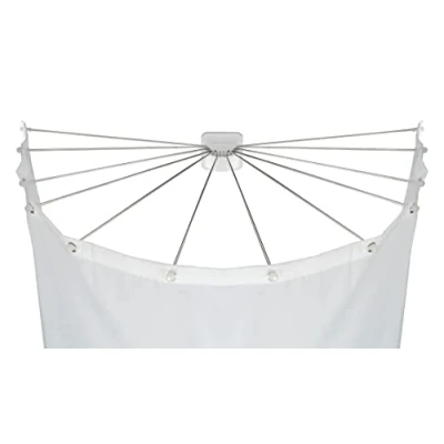 Afbeelding van Wenko Douchegordijnstang 96 X 72 Cm Rvs/abs Wit