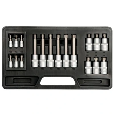 Afbeelding van YATO YT 7751 Doppenset 18 Chroom vanadium staal 1/2, 1/4