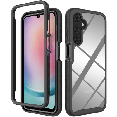Afbeelding van iMoshion Hoesje Geschikt voor Samsung Galaxy A25 360 Full Protective Case Zwart / Transparant