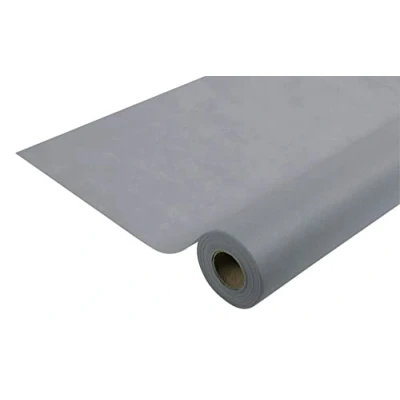 Image de Pro Nappe Réf R780630I Carton de 5 nappes jetables en non tissé spunbond Rouleau 6 M long X 1,20 large Couleur grise Matière indéchirable, déperlante et essuyable