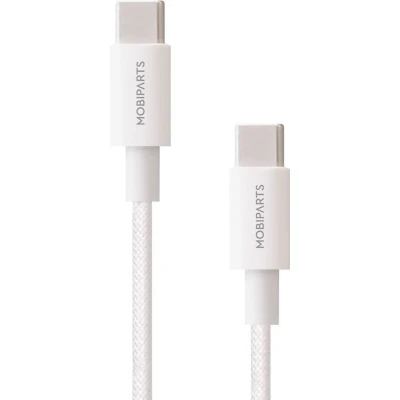 Afbeelding van Mobiparts USB C to Woven Cable 2A 1m White