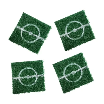 Afbeelding van 4 Voetbal Onderzetters in Kunstgras Design Tafel Decoratie Gekke Aap