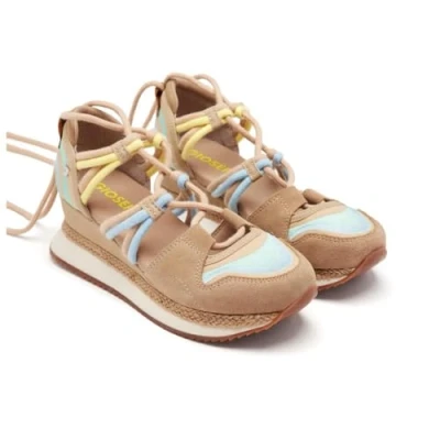 Afbeelding van Gioseppo Bridport Sneakers laag, Dames, Maat: 41, Beige Imitatieleer/ textiel