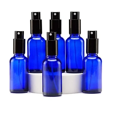 Afbeelding van Yizhao 30ml Blauwe Glazen Spuitfles, Lege Fijne Nevel Spuitflessen met Metalen Dop voor Reiniging, Aromatherapie, Etherische Olie Diffuser, Massage, Haar, Huisdier 6 Stuks