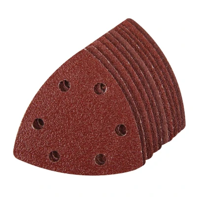 Afbeelding van Silverline 90 mm driehoekige klittenband schuurvellen, 10 pak 60 korrelmaat
