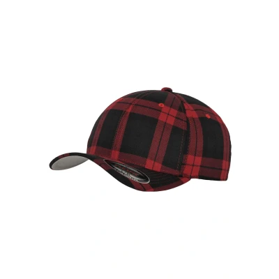 Afbeelding van Flexfit Tartan Pet, Maat: L/XL, Blk/red