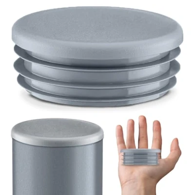 Afbeelding van Stop voor ronde buis 80 mm 5 stuks grijs (RAL 7040) dop 8 cm EMFA ®