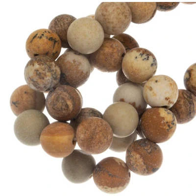Afbeelding van Natural Picture Jaspis Frosted Kralen (8 mm) 45 stuks