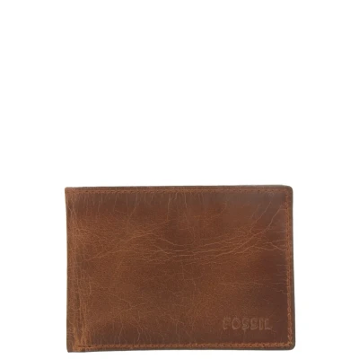 Afbeelding van Fossil Heren portemonnee Derrick, 100% leer Bruin 11 cm L x 1,5 7,5 H Ml3709200,