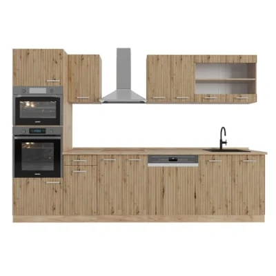 Afbeelding van Vicco keuken &quot;R Line&quot;, artistieke eik/gouden eik, 300 cm met hoge kast, zonder werkblad