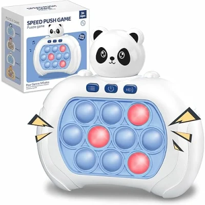 Afbeelding van Azyh Snel duwspel voor kinderen en volwassenen, snelle puzzelspelmachine, anti stress speelgoed, verjaardagscadeau jongens (witte panda)
