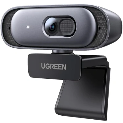 Afbeelding van UGREEN Webcam 2K 30FPS Full HD Camera USB PC Twee Ingebouwde Ruisonderdrukkende Microfoon 360 Graden Rotatie Plug Play Windows MacOS Linux Ondersteunt Streaming YouTube Skype Videogesprek Zoom