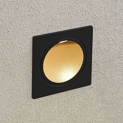 Afbeelding van LED inbouwlamp Pordis, IP65, hoekig