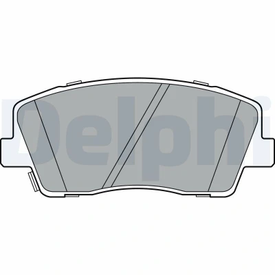 Afbeelding van DELPHI LP3376 Remblokkenset Met akoestische slijtagewaarschuwing anti kreukplaat Zonder toebehoren KIA: Stinger Hatchback