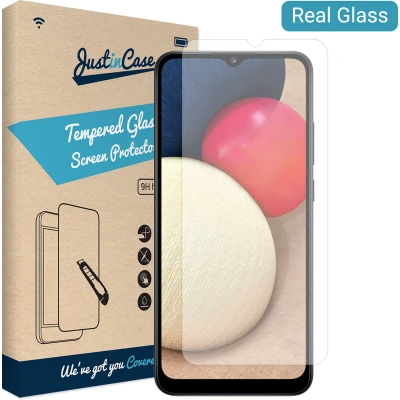 Afbeelding van Just in Case Gehard Glas Clear Screenprotector Samsung Galaxy A02s