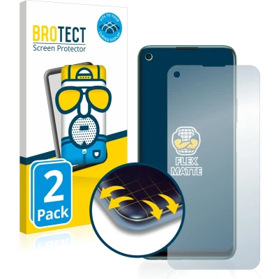 Afbeelding van BROTECT Screenprotector voor Huawei P40 lite 5G Folie Beschermfolie matte volledig dekking (2 Stuks)
