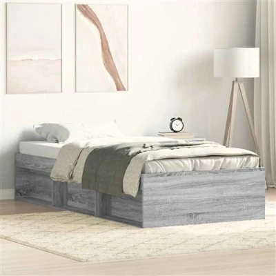 Afbeelding van Bedframe Bruineikenkleurig 140X200 cm 90 x 200 / Grijs sonoma