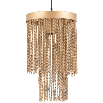 Afbeelding van PTMD Hanglamp Brenton 18x18x30 cm Ijzer Goud