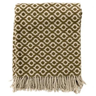 Afbeelding van Hoii ISABELLA Plaid 150x200 cm Military Olive Groen Multicolor
