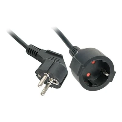Image de Lindy Rallonge de câble d&#039;alimentation power CEE 7/7 (F) pour (M) 3 m noir