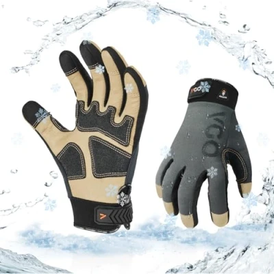 Afbeelding van Vgo... gants d&#039;hiver imperméables de travail, thermiques pour homme la construction d&#039;entrepôt guide(PA7726FLWP)