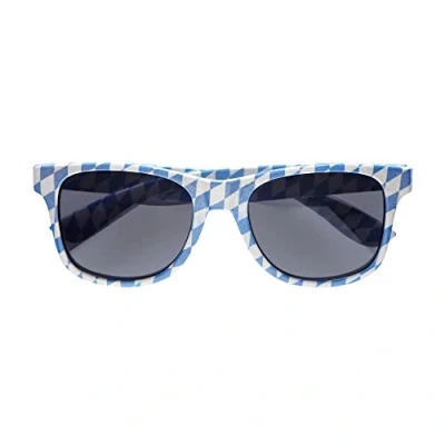 Afbeelding van WIDMANN Wit met blauwe bierfeest bril voor volwassenen Accessoires &gt; Brillen
