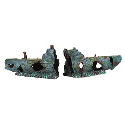 Afbeelding van Aqua Della Aquariumdecoratie Vissen Gebroken Onderzeeër 58x9,5x14,5cm 1st