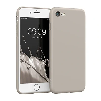 Afbeelding van kwmobile telefoonhoesje geschikt voor Apple iPhone SE (2022) / (2020) 8 7 Hoesje smartphone Precisie camera uitsnede In mat beige