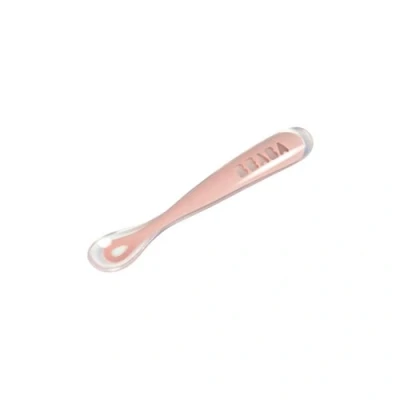 Image de Cuillère 1er âge silicone old pink