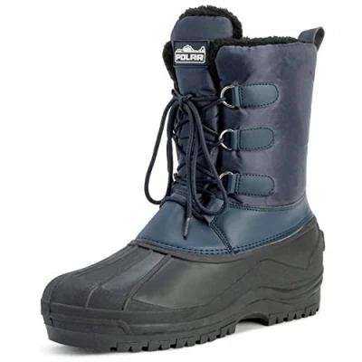 Afbeelding van Polar Mannen Modder Lacer Korte Nylon Winter Sneeuw Waterdichte Eend Laarzen, Marinier