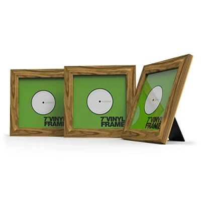 Image de Glorious Dj Vinyl Frame Set 7&#039;&#039; Rosewood Pack de 3 cadres vinyles Bois