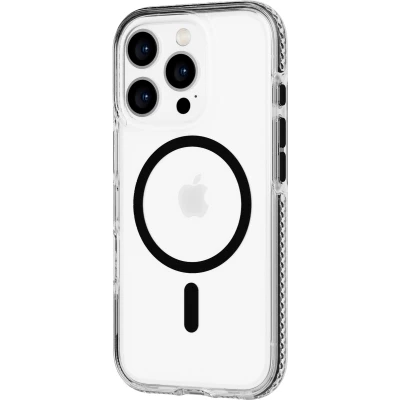 Afbeelding van Tech21 Evo Crystal iPhone 16 Pro hoesje Schokbestendig telefoonhoesje Geschikt voor MagSafe Transparant/Zwart 4,9 meter valbestendig