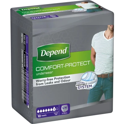 Afbeelding van Depend Pants voor Mannen Normaal Maat S/M 10ST