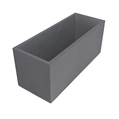 Afbeelding van Ondis24 Bloempot Vulkaan Pierre 100 cm, leisteen look met waterreservoir, winterbestendig (lichtgrijs)