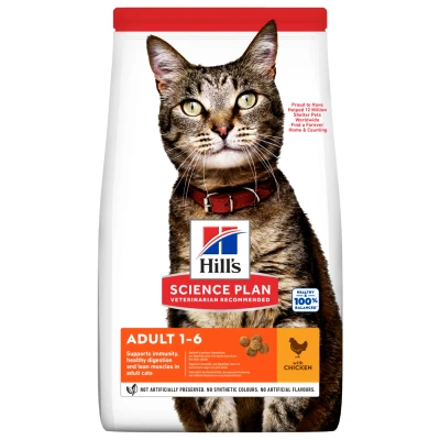 Afbeelding van 10kg Adult 1 6 Optimal Care met Kip Hill&#039;s Science Plan Kattenvoer