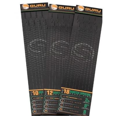 Afbeelding van Guru Match Special Ready Rigs 8&quot; 20cm Onderlijnen Haak 18 0.10mm