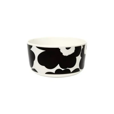 Afbeelding van Marimekko Oiva Unikko bowl 5dl zwart