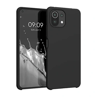 Afbeelding van kwmobile telefoonhoesje geschikt voor Xiaomi 11 Lite (5G) NE / Mi Hoesje met siliconen coating Smartphone case in zwart