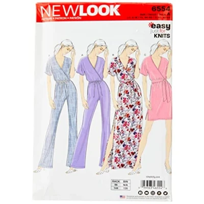 Afbeelding van New Look Pattern UN6554A Gebreide jumpsuit en jurken voor dames