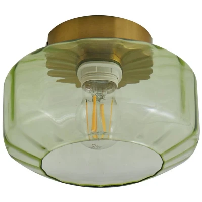 Afbeelding van Lindby plafondlamp Hildur, groen, glas, Ø 22 cm
