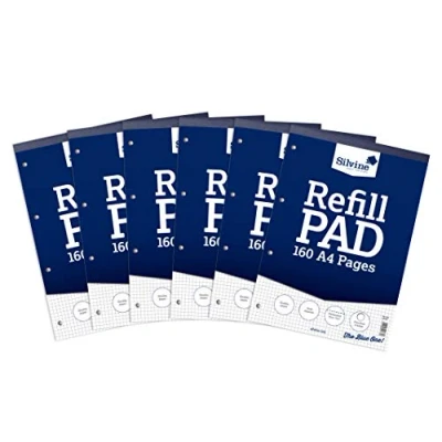 Afbeelding van SILVINE REFILL PAD A4 80SHT 5 mm SquARED, 6 Pezzi