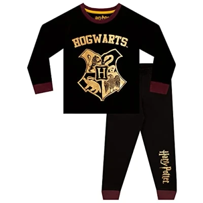 Afbeelding van Harry Potter Hogwarts pyjama voor jongens, zwart.