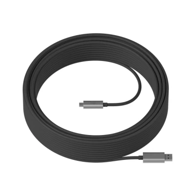 Afbeelding van Kabel USB A naar C Logitech 939 001799 Zwart 10 m